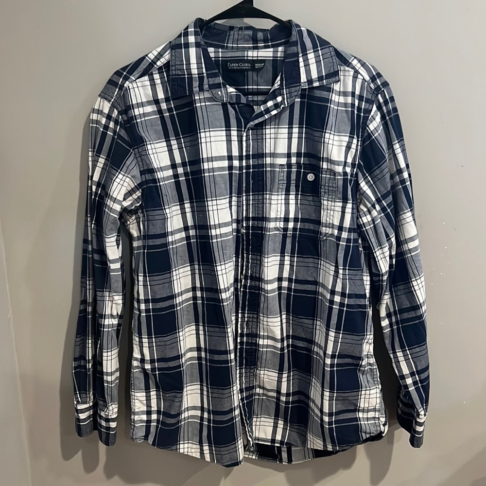 Faded Glory Plaid Button Up